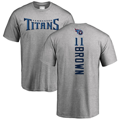 Tennessee Titans Men Ash A.J. Brown Backer NFL Football #11 T Shirt